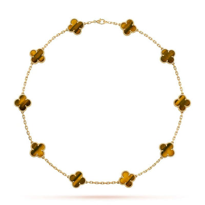 Wanderlust Studio Clover Leaf  Necklace,925 Silver, 18k Gold Plated,10 Motifs