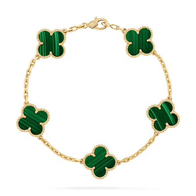 Wanderlust Studio Clover Leaf Bracelet,925 Silver,18k Gold Plated