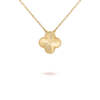 Wanderlust Studio Clover Leaf Necklace, 925 Silver, 18k Gold Plated