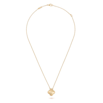 Wanderlust Studio Clover Leaf Necklace, 925 Silver, 18k Gold Plated