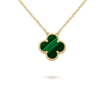 Wanderlust Studio Clover Leaf Necklace, 925 Silver, 18k Gold Plated