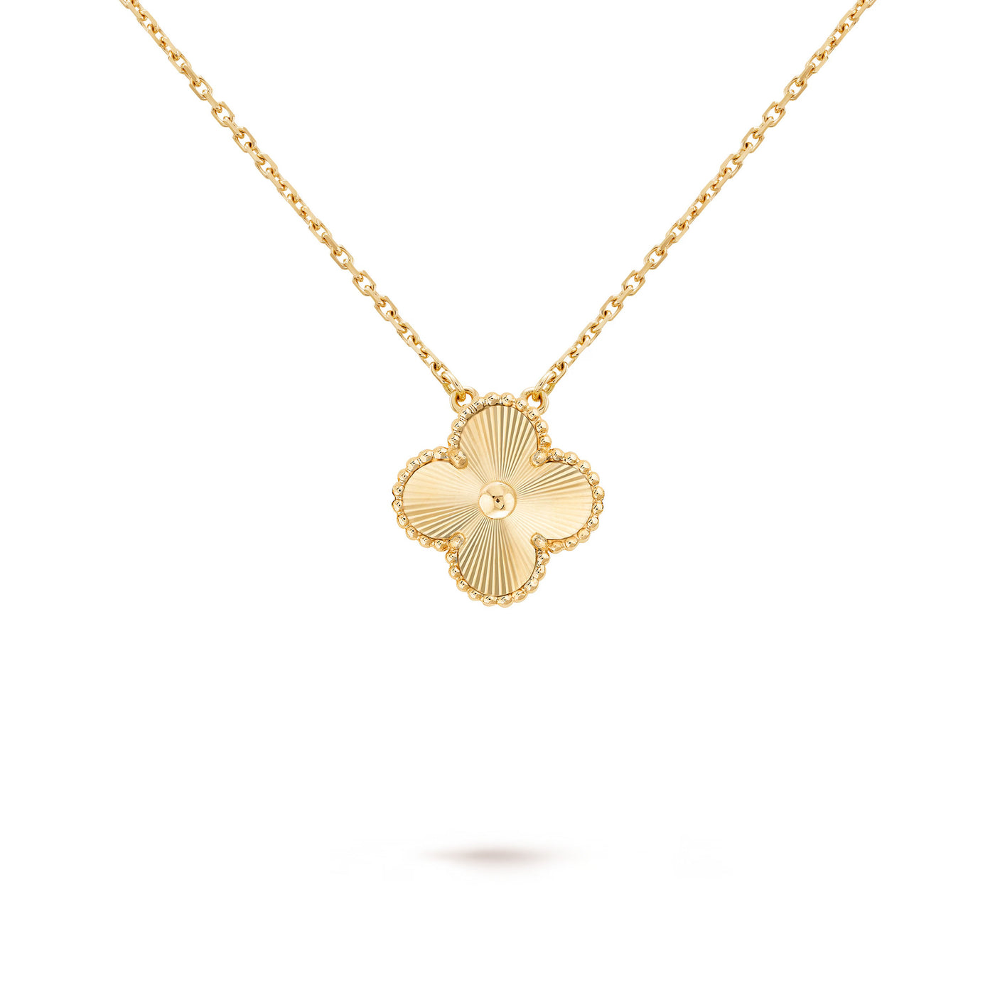 Wanderlust Studio Clover Leaf Necklace, 925 Silver, 18k Gold Plated