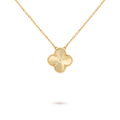 Wanderlust Studio Clover Leaf Necklace, 925 Silver, 18k Gold Plated