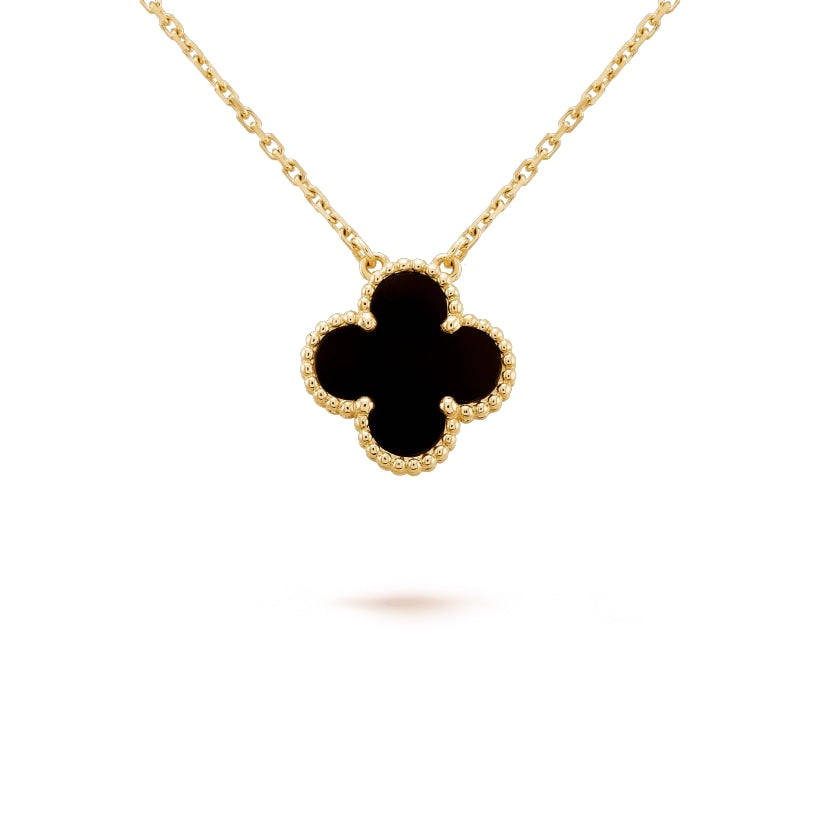 Wanderlust Studio Clover Leaf Necklace, 925 Silver, 18k Gold Plated