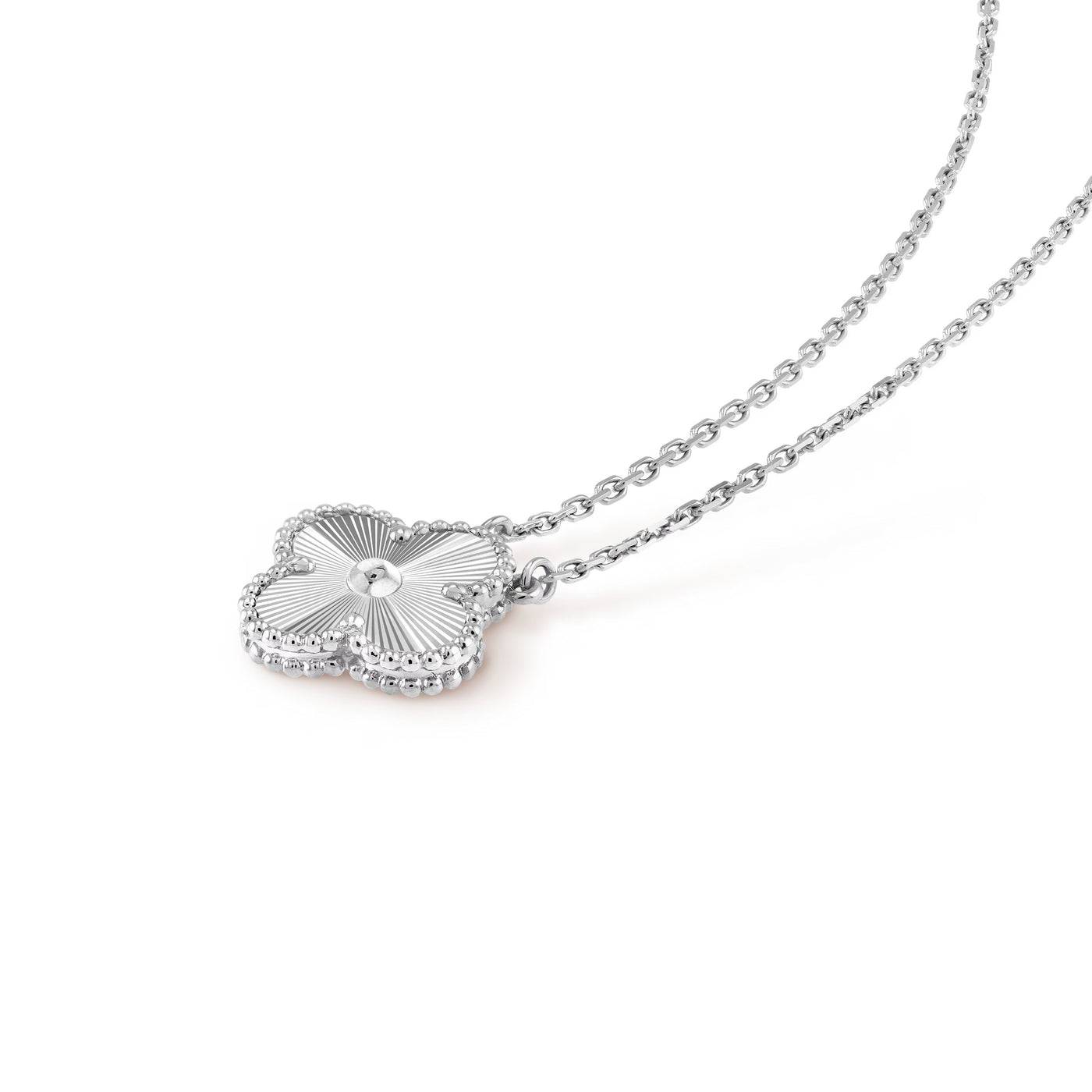 Wanderlust Studio Clover Leaf Necklace, 925 Silver, 18k Gold Plated