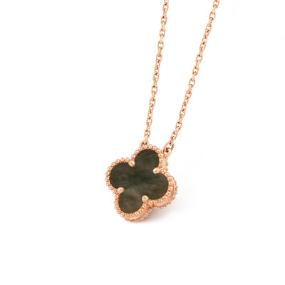 Wanderlust Studio Clover Leaf Necklace, 925 Silver, 18k Gold Plated