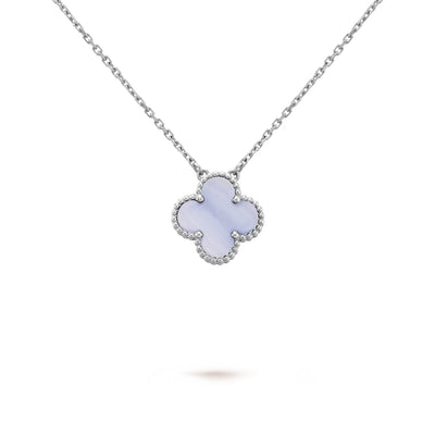 Wanderlust Studio Clover Leaf Necklace, 925 Silver, 18k Gold Plated