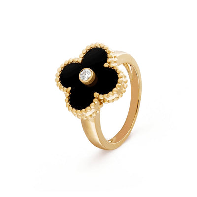 Wanderlust Studio Clover Leaf Ring,925 Silver, 18k Gold Plated