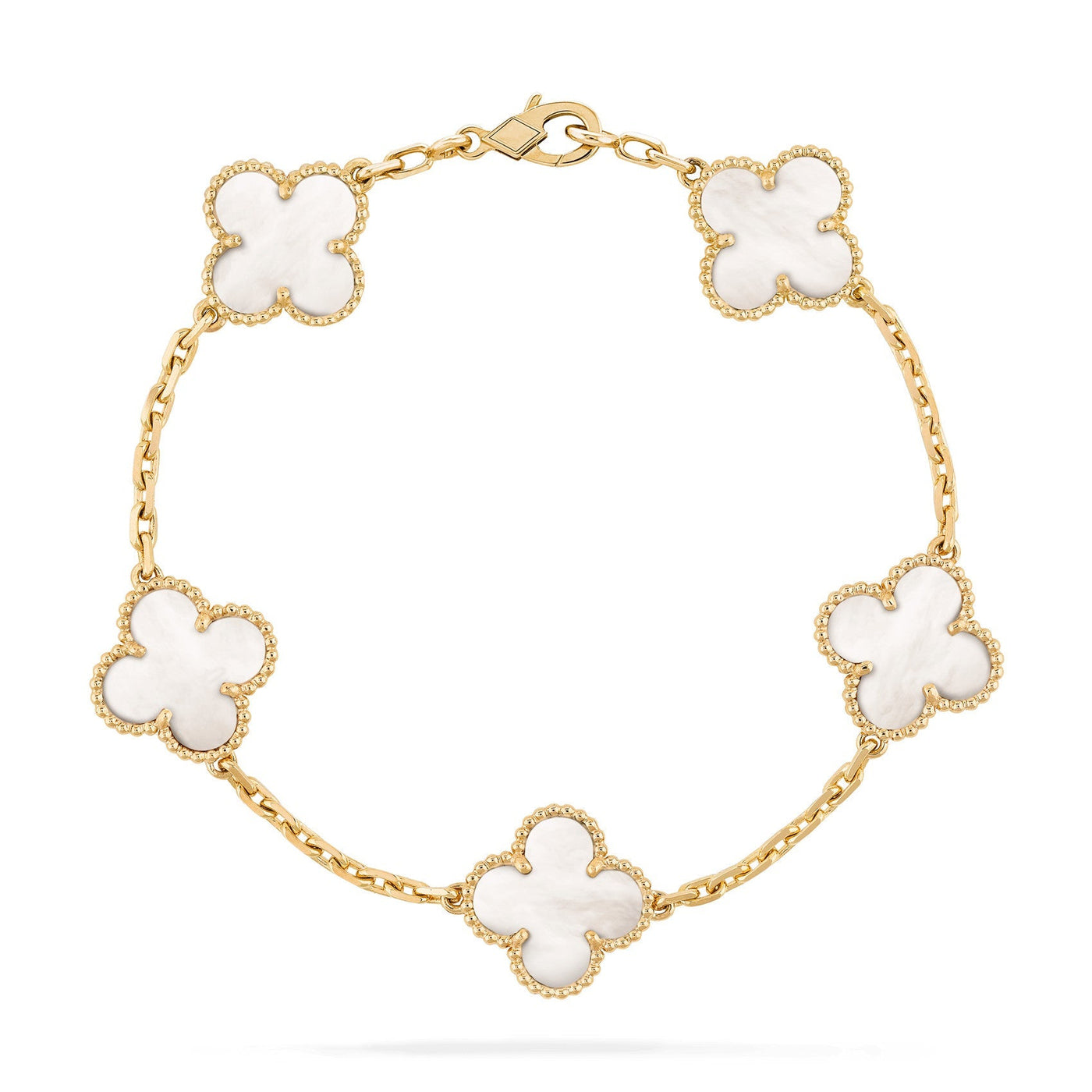 Wanderlust Studio Clover Leaf Bracelet,925 Silver,18k Gold Plated