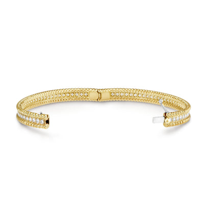 Wanderlust Studio Perlee Bangle,18k Gold Plated,1 row, Inlaid Cubic Zircon