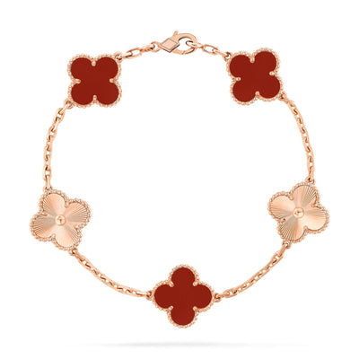 Wanderlust Studio Clover Leaf Bracelet,925 Silver,18k Gold Plated