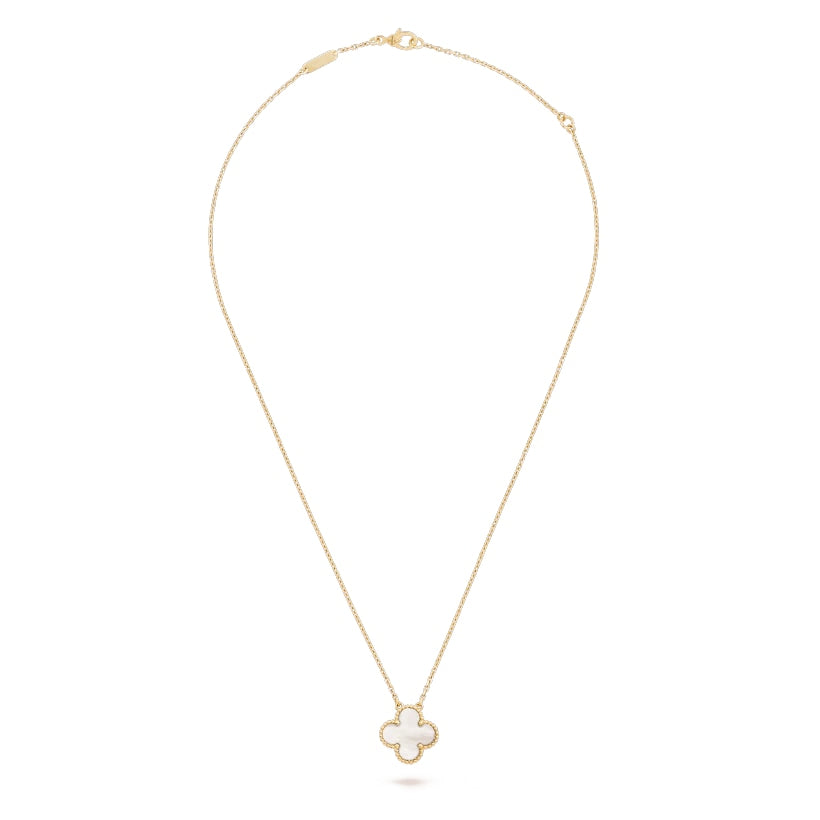 Wanderlust Studio Clover Leaf Necklace, 925 Silver, 18k Gold Plated