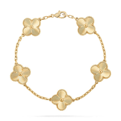 Wanderlust Studio Clover Leaf Bracelet,925 Silver,18k Gold Plated