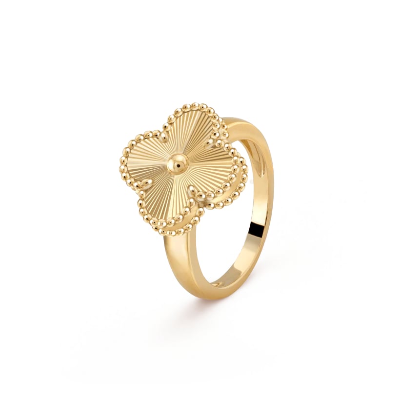 Wanderlust Studio Clover Leaf Ring,925 Silver, 18k Gold Plated