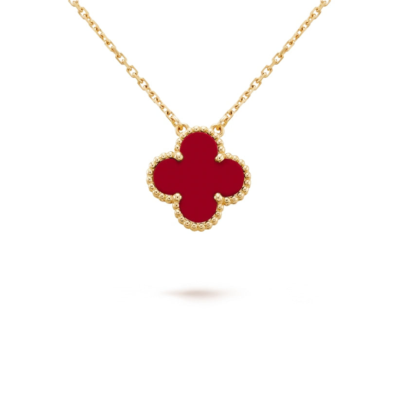 Wanderlust Studio Clover Leaf Necklace, 925 Silver, 18k Gold Plated