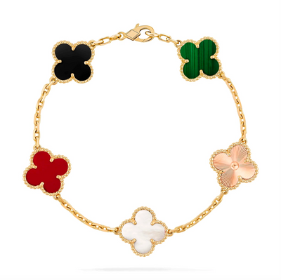 Wanderlust Studio Clover Leaf Bracelet,925 Silver,18k Gold Plated